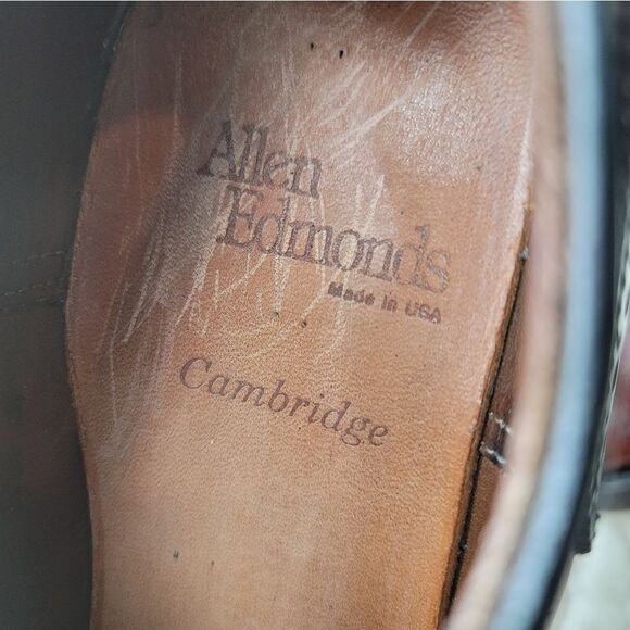 Allen Edmonds Cambridge Mens Shell Cordovan Shoes Size 9 Brown Wingtip Leather - Picture 9 of 11